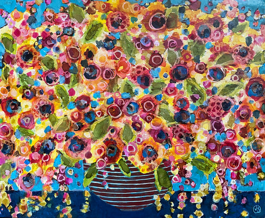 Abstract Floral Color Explosion