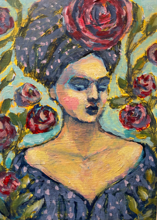 Garden Portrait ~ Original Art Card #2