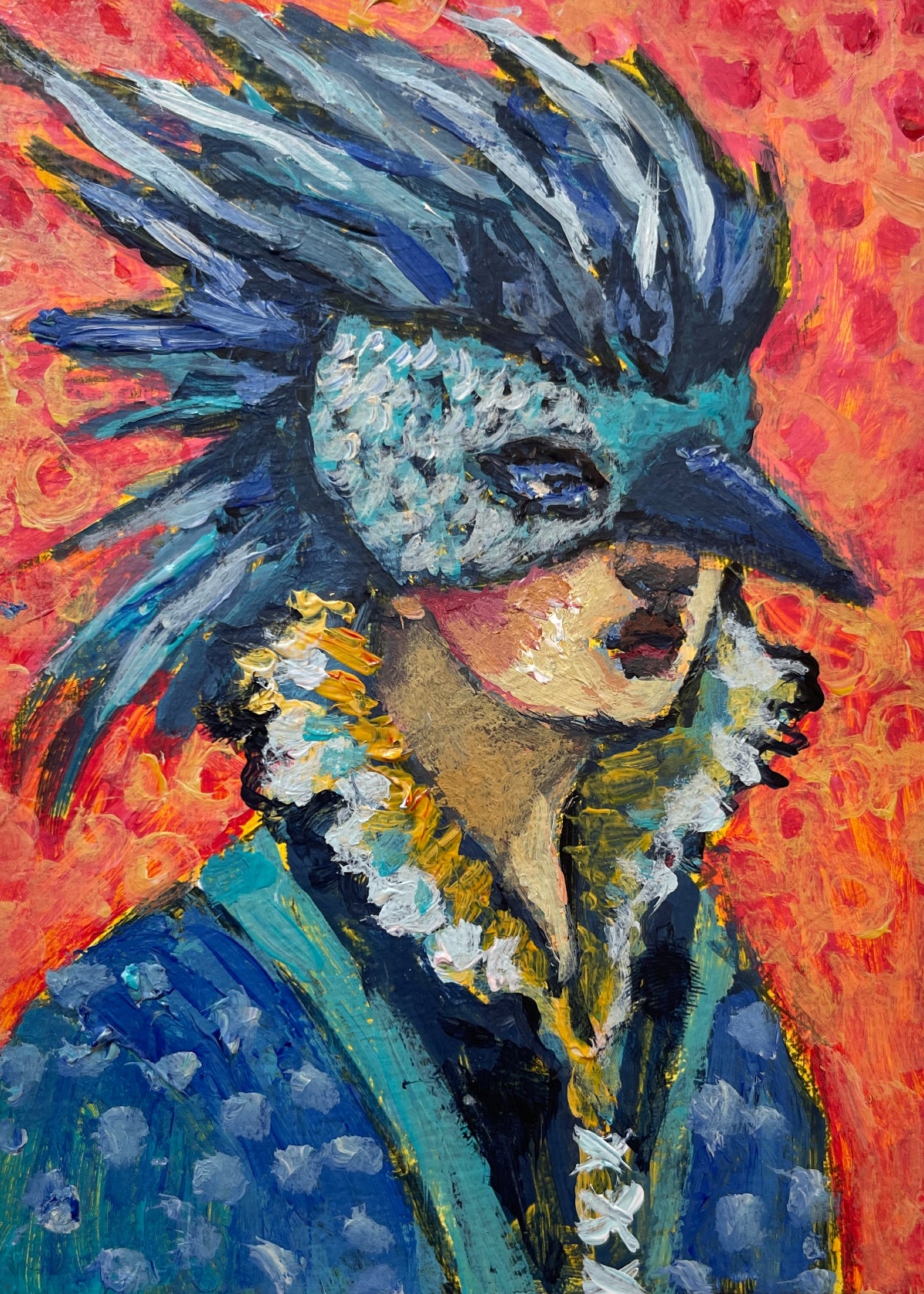 Bird Lady ~ Original Art Card #3