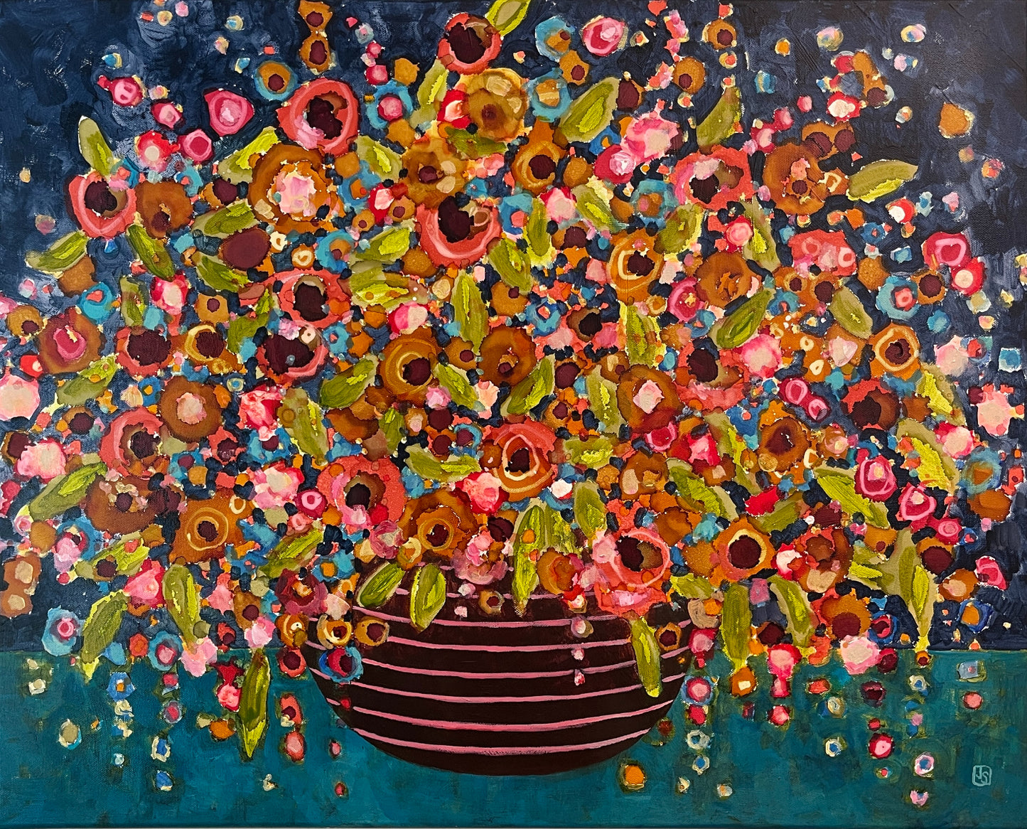 Color Explosion Floral Painting