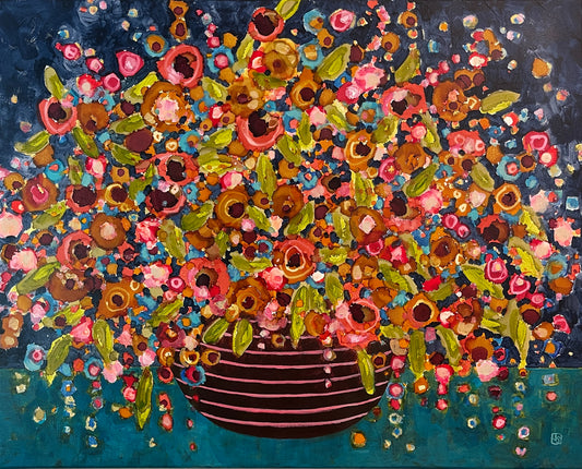 Color Explosion Floral Painting