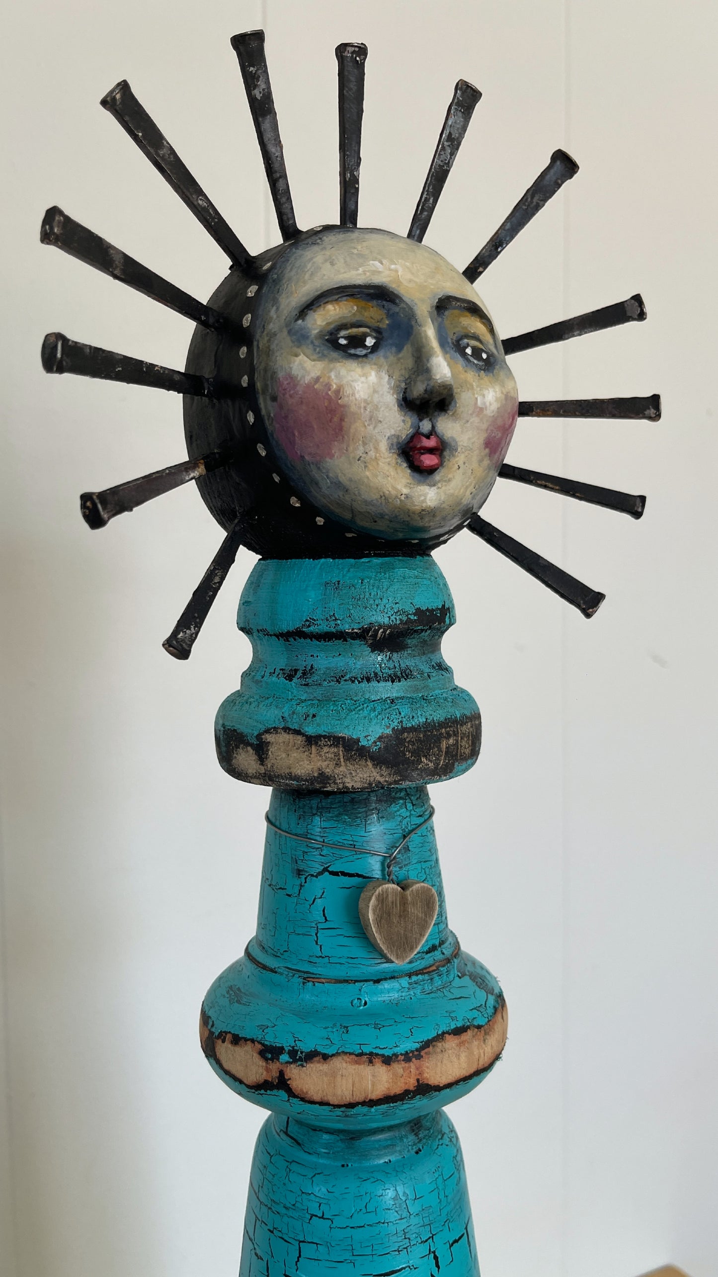 Upcycled Saint Iconic Art Doll (teal)