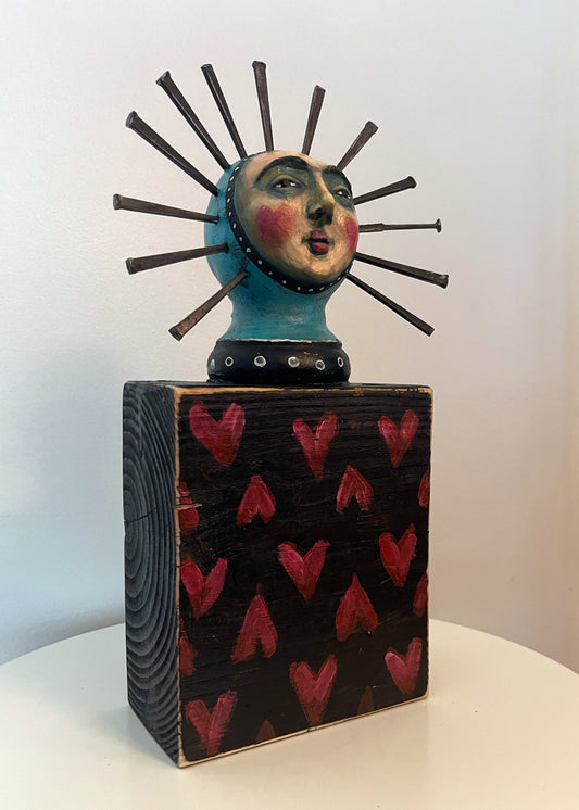 Iconic Folk Art Saint Assemblage Art Doll